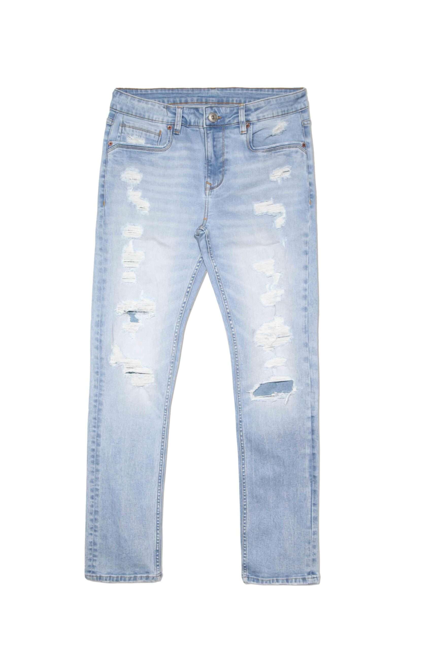 distressed slim jeans