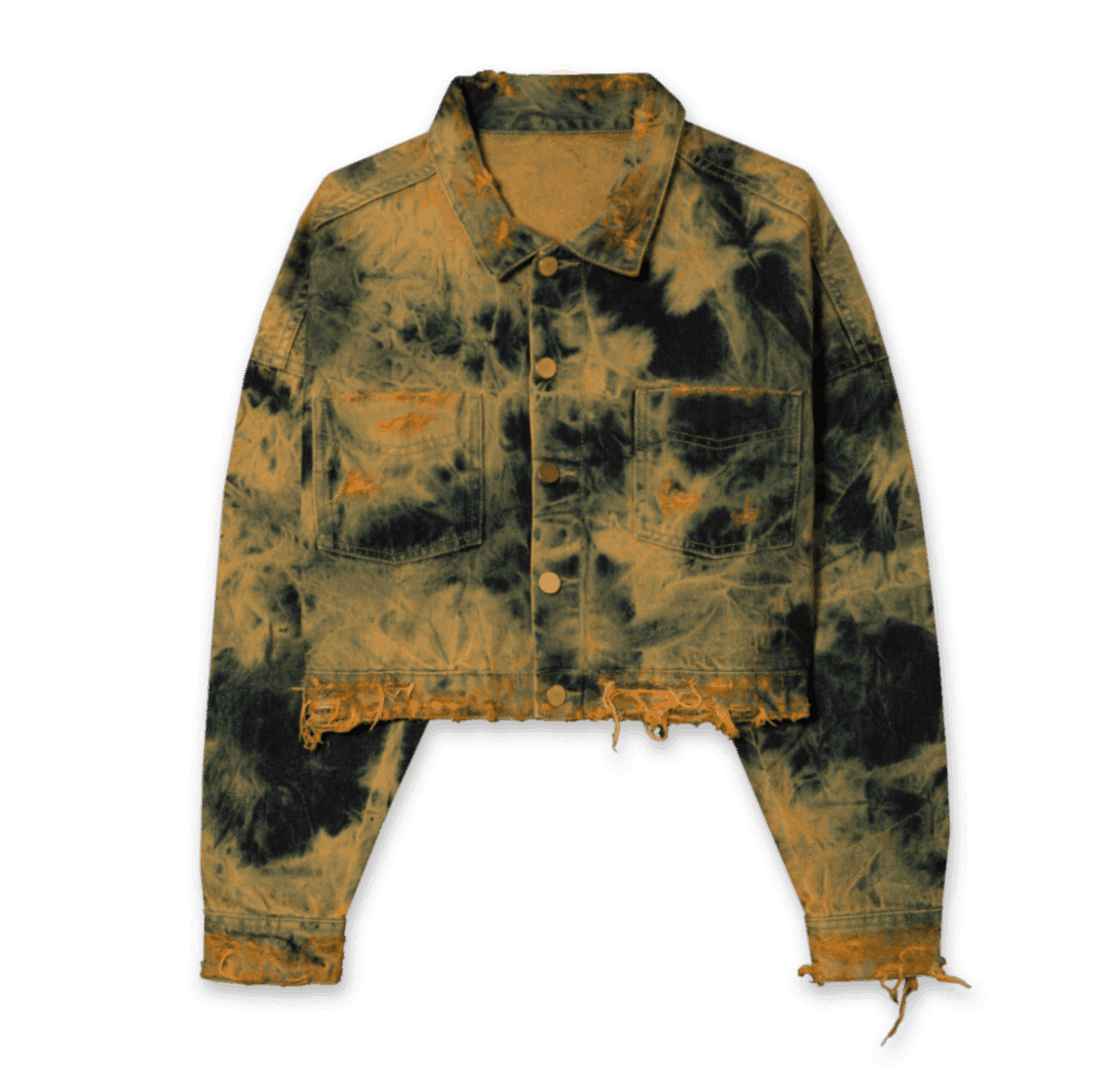 rustic tie-dyed washed jacket