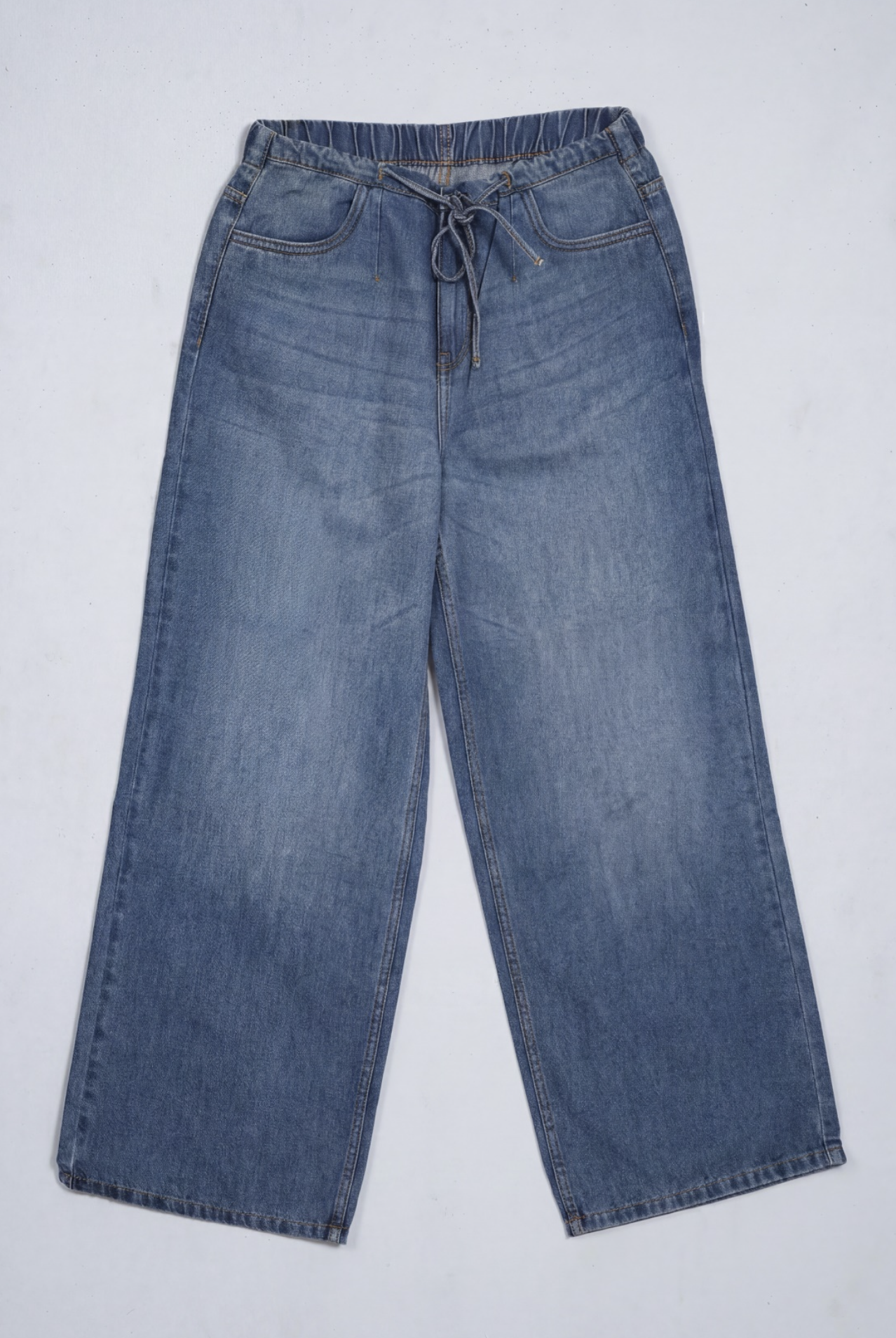 pull-on denim trouser